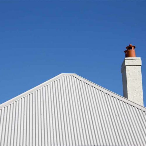 Corrugated suburban iron rooftop.